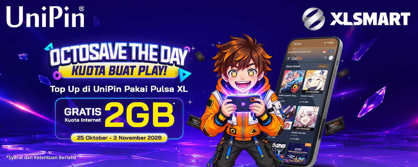 Promo Octosave The Day Hadir Top Up Pakai Pulsa XL Gratis Kuota Internet Hingga 2GB!
